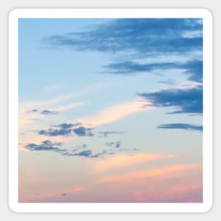 White Clouds Pastel Sunset Sky Sticker